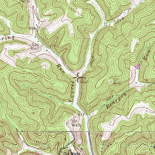 Topographic Map of Spring Run, WV
