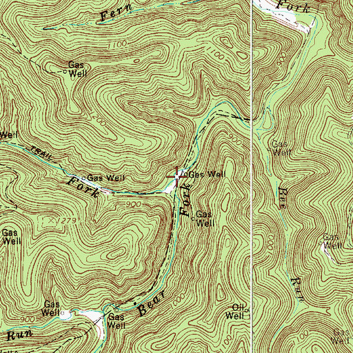 Topographic Map of Spruce Fork, WV