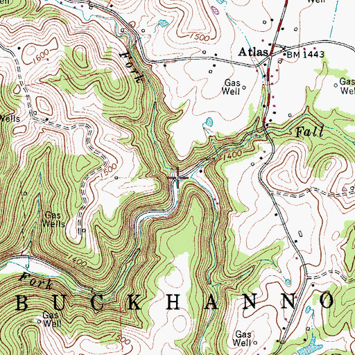Topographic Map of Spruce Fork, WV