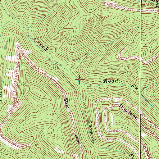 Topographic Map of Spruce Fork, WV