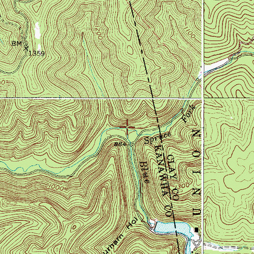 Topographic Map of Spruce Fork, WV