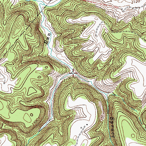 Topographic Map of Spruce Run, WV