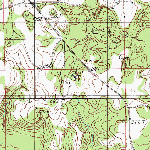 Topographic Map of Mount Olive Church, AL