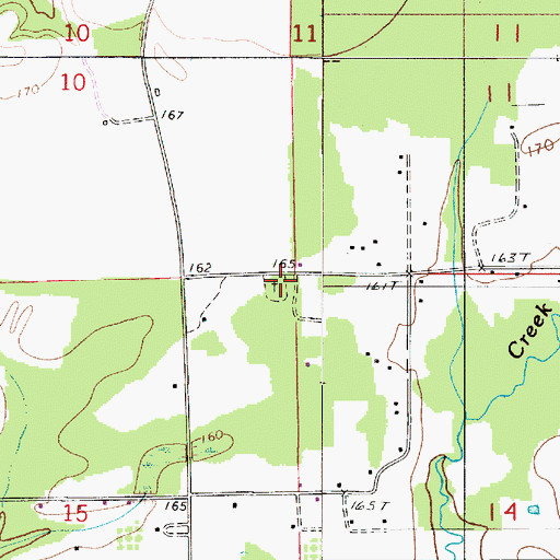 Topographic Map of Barnes Cemetery, AL