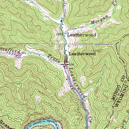 Topographic Map of Stafford Trace, WV