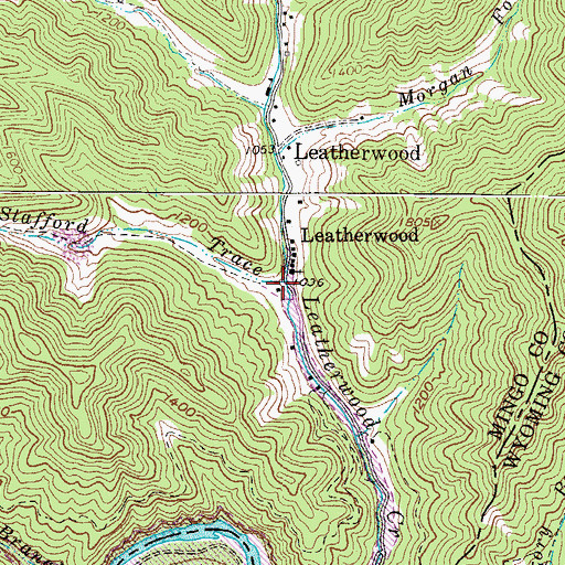 Topographic Map of Stafford Trace, WV