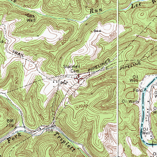 Topographic Map of Stalman Cemetery, WV