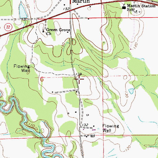 Topographic Map of Orrville Amish Mennonite Church, AL