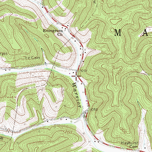Topographic Map of Starkey Run, WV