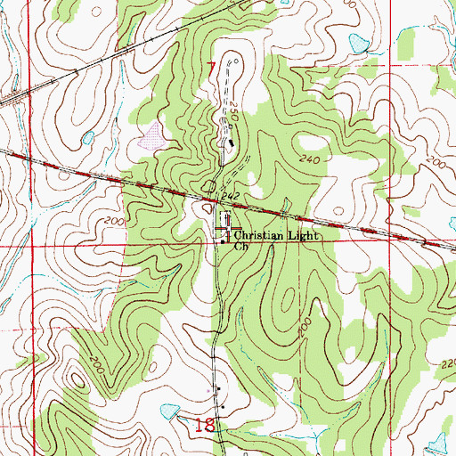 Topographic Map of Christian Light Cemetery, AL