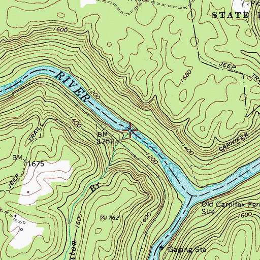 Topographic Map of Staton Branch, WV