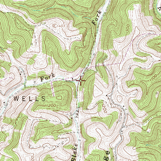 Topographic Map of Steener Fork, WV