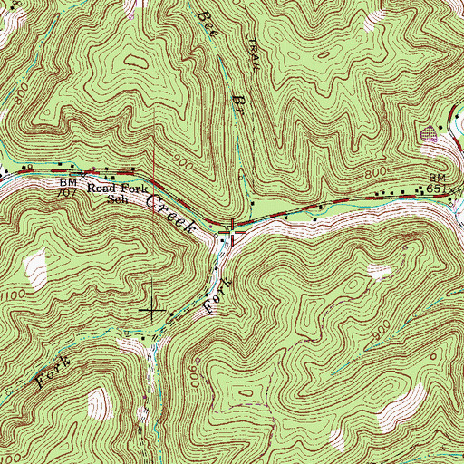 Topographic Map of Steer Fork, WV