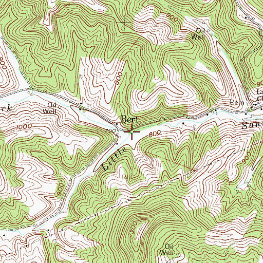 Topographic Map of Stewart Fork, WV