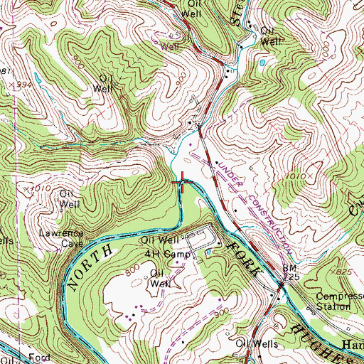 Topographic Map of Stewart Run, WV