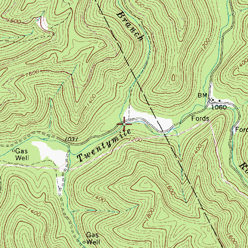 Topographic Map of Stillhouse Branch, WV