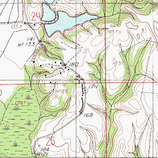 Topographic Map of Tyrus Cemetery, AL