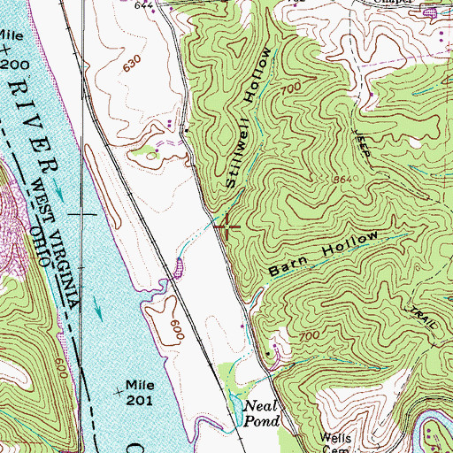 Topographic Map of Stillwell Hollow, WV