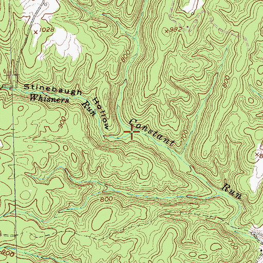 Topographic Map of Stinebaugh Hollow, WV