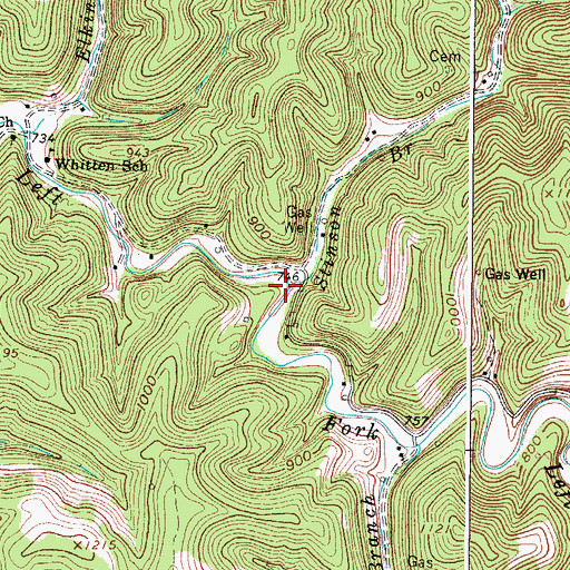 Topographic Map of Stinson Branch, WV
