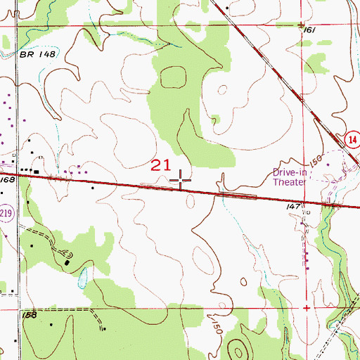 Topographic Map of Joy Church, AL