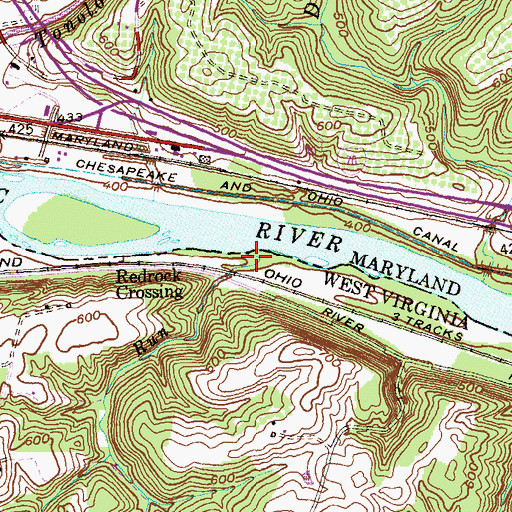 Topographic Map of Stoney Run, WV