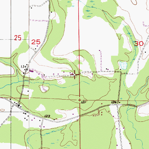 Topographic Map of Potter Station Church, AL