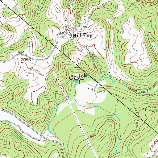 Topographic Map of Stony Run, WV