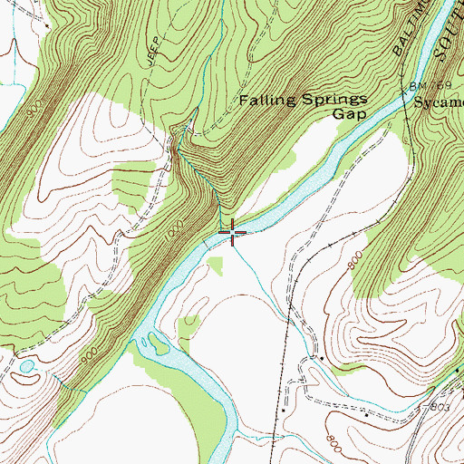 Topographic Map of Stony Run, WV