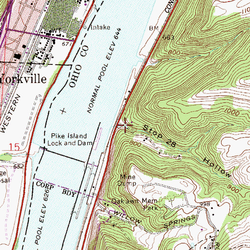 Topographic Map of Stop 28 Hollow, WV
