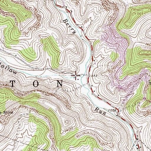 Topographic Map of Stout Hollow, WV