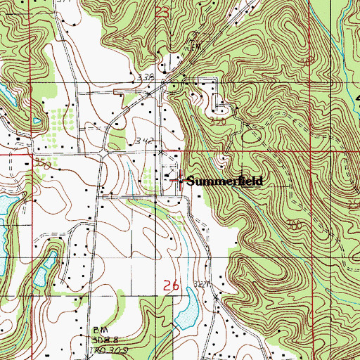 Topographic Map of Summerfield Church, AL