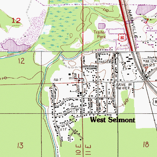 Topographic Map of Selmont Community Church, AL