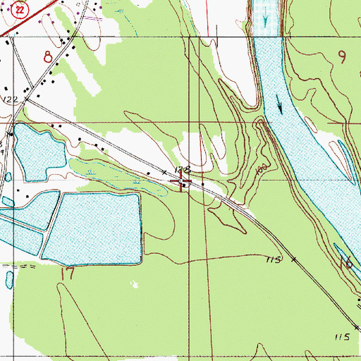 Topographic Map of Lilly Grove Church, AL