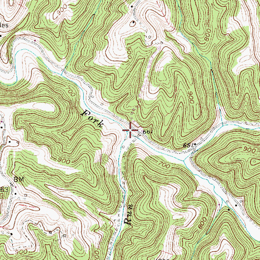 Topographic Map of Stumpy Run, WV