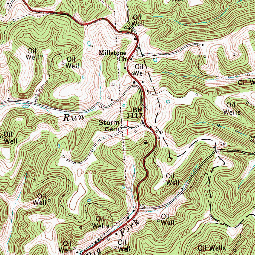 Topographic Map of Sturm Cemetery, WV