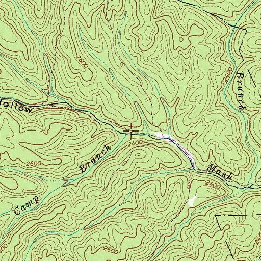 Topographic Map of Sugar Camp Branch, WV