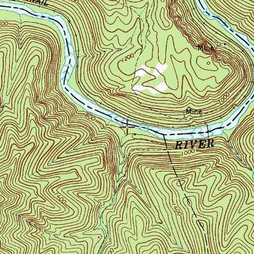 Topographic Map of Sugar Creek, WV