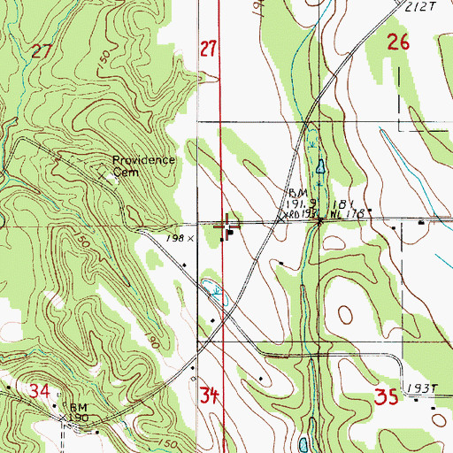 Topographic Map of Providence Church, AL