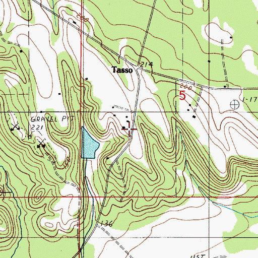 Topographic Map of Seale Cemetery, AL