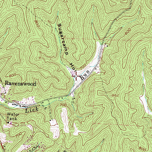 Topographic Map of Sugarcamp Hollow, WV