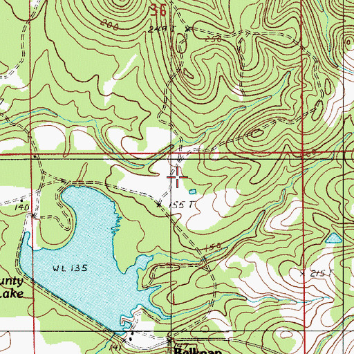 Topographic Map of Watoolahakahatchee Scout Camp, AL