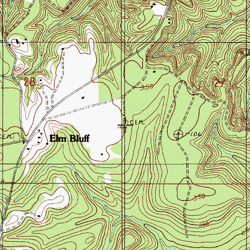 Topographic Map of Salem Church, AL