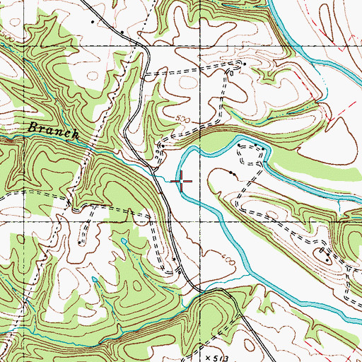 Topographic Map of Sulphur Spring Branch, WV