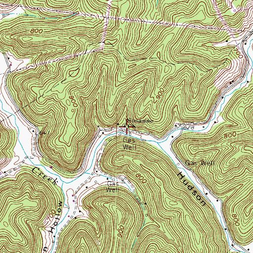 Topographic Map of Susanne Church, WV