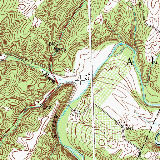 Topographic Map of Swim Hollow, WV