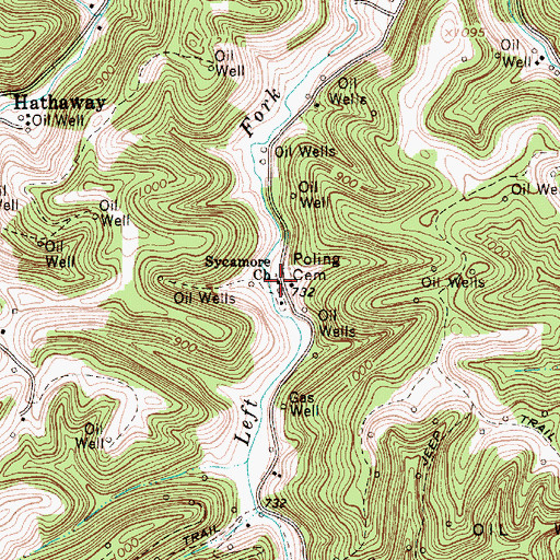 Topographic Map of Sycamore Church, WV