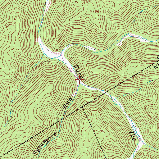 Topographic Map of Sycamore Run, WV