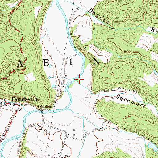 Topographic Map of Sycamore Run, WV