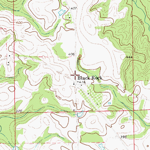 Topographic Map of Black Rock Cemetery, AL